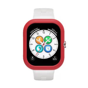 Funda protectora de silueta de silicona para Honor Choice Haylou Watch, parachoques rojo.