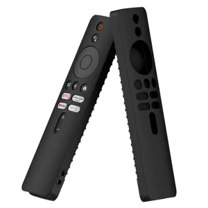 Schwarze Silikon Fernbedienung Schutzhülle kompatibel mit Xiaomi TV Stick 4K und Mi Box 2nd Gen.