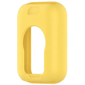 Fundas protectoras de silicona amarilla para pulsera fitness, carcasa antichoque suave.