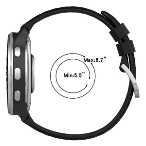 Durable silicone replacement watch strap compatible with Garmin smartwatches adjustable