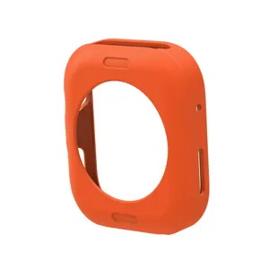 Custodia protettiva in silicone arancione per smartwatch, anti-caduta e durevole.