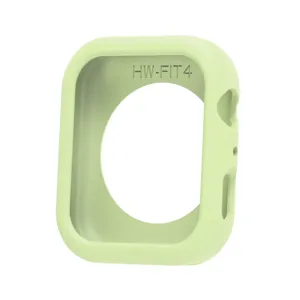 Custodia protettiva in silicone verde chiaro per smartwatch, ritagli precisi, accessorio.