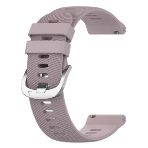 Replacement silicone watch strap compatible with Garmin smartwatches, featuring a durable silver buckle.