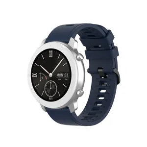 Replacement silicone smartwatch strap compatible with sports smart watches, comfortable.