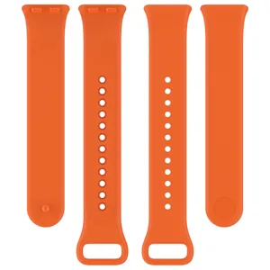 Bright orange silicone replacement watch band smart fitness wristband breathable strap style