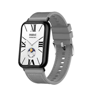 Grijs nylon siliconen composiet geweven horlogeband vervanging compatibel met horloges.