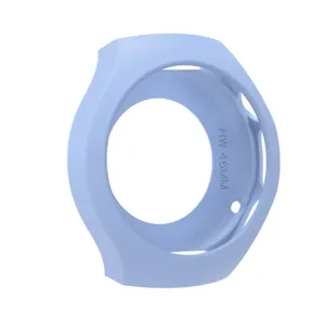 Zachte siliconen beschermhoes voor 46mm smartwatch, duurzaam accessoire detail.