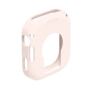 Detailaufnahme der weichen Silikon Schutzhülle für Redmi Watch 6, rosafarbener Bumper.