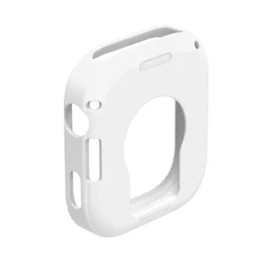 Silikon Schutzhülle für Smartwatch, weiße stoßfeste weiche Gehäuse Detailansicht.