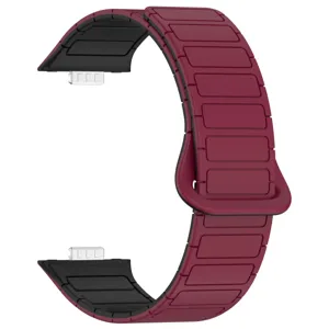 Replacement silicone magnetic link watch strap for Huawei smartwatches, comfortable and stylish.