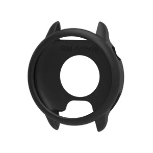 Funda protectora de silicona negra para smartwatch Garmin Active6, carcasa hueca.