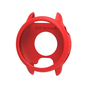 Funda protectora de silicona roja para Garmin Active6, estuche suave antichoque.