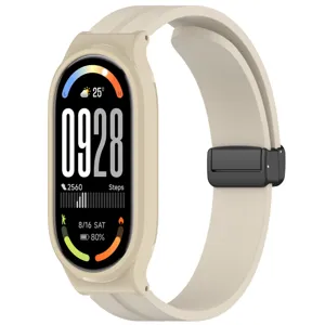 Bracelet de montre en silicone et étui de protection pour tracker avec fermoir magnétique.