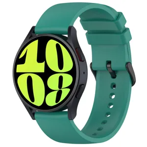 Green silicone replacement watch strap compatible with smart watch, 20mm 22mm universal wristband.