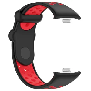 Bracelet de montre de sport en TPU de rechange avec trous respirants bicolores et connecteurs.