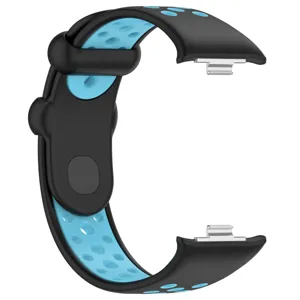Bracelet de sport de rechange avec trous respirants bicolores et connecteurs pour montre.
