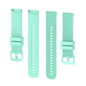 Detailed view of silicone watch straps featuring carbon fiber texture and quick release.