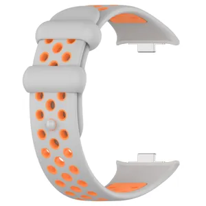 Bracelet de montre de sport en silicone de rechange avec trous respirants pour les montres intelligentes.