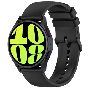 Replacement silicone watch strap compatible with Samsung Galaxy Watch 6 20mm 22mm black band