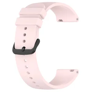 Pink silicone watch strap replacement band for smartwatch compatibility durable flexible accessory