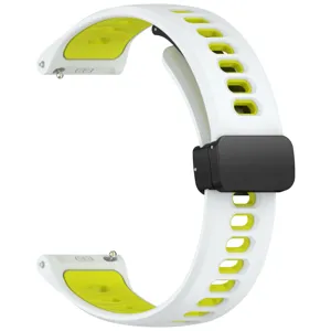 Cinturino di ricambio in silicone compatibile con smartwatch, cinturino traspirante bicolore 22mm.