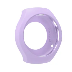 Lichtpaarse siliconen smartwatch beschermende hoes zachte cover voor 46mm horloge