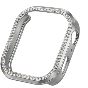 Redmi Watch 6 Schutzhülle Hohl Strass Diamant Bumper PC Galvanisiert Hartrahmen Smartwatch Schutzabdeckung
