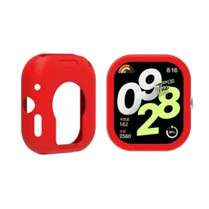 Silikon Schutzhülle für Redmi Watch 5 rote stoßfeste weiche Abdeckung Zubehör