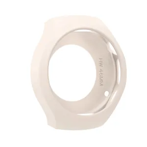Detailweergave van zachte siliconen smartwatch beschermhoes in beige kleur met 46mm