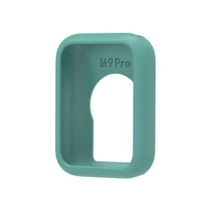 Silicone protective case compatible with Xiaomi Smart Band 9 Pro, soft anti-drop rubber cover.