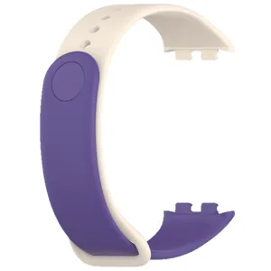 Silicone replacement strap for smart fitness band, dual color sporty wristband design.