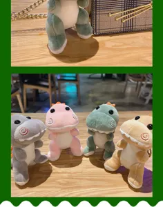 Niedlicher Plüsch Dinosaurier Schlüsselanhänger Cartoon Puppe Tasche Deko Accessoire