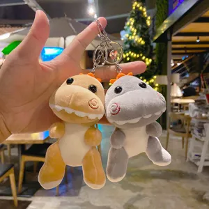 Süßer Plüsch Dinosaurier Schlüsselanhänger Paar Tasche Anhänger weiche Cartoon Puppe