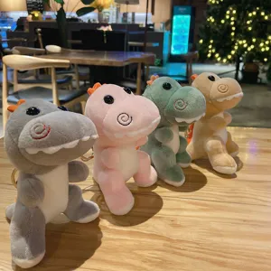 Süßes Plüsch Dinosaurier Schlüsselanhänger Set, weiche Cartoon Tier Puppe für Taschen.