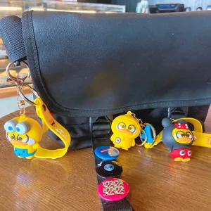Cute cartoon duck PVC bag pendant backpack charm key ring fashion accessory gift for kids