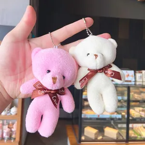 Cute plush bear keychain cute soft toy bag pendant lovely couple gift for backpack