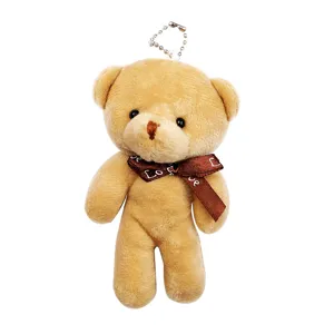 Cute plush teddy bear keychain soft toy bag pendant stuffed animal cute gift key ring accessories