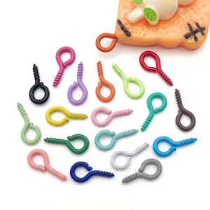 Colorful mini eye screws screw eye pins bail peg DIY jewelry making charms accessories small metal