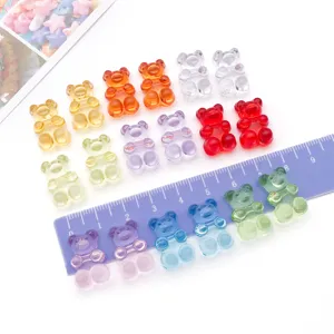 Transparante acryl gummy beer bedels voor DIY sieraden maken en ketting knutselaccessoires