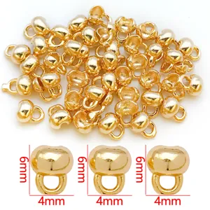 terminales calotas de laton chapado en oro 18k para hacer joyas pulseras collares