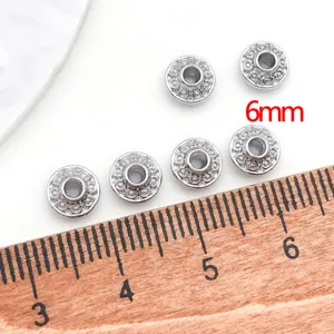 DIY metal spacer beads, ufo shaped charm beads for handmade bracelets and jewelry making 6mm