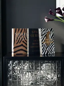 Luxury decorative book prop for coffee table, modern fashion safari style design.