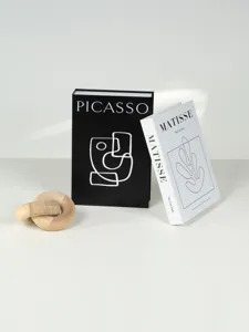 Nordic minimalist black white decorative book storage box Picasso Matisse fake book ornament