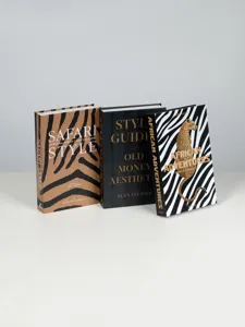 Decorative fashion books set for coffee table modern luxury home decor photo props display.