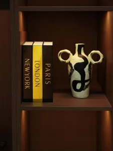 Dekorative Deko Bücher Set moderne Luxus Stil Stadt Thema Buch Modell für Regal Dekoration