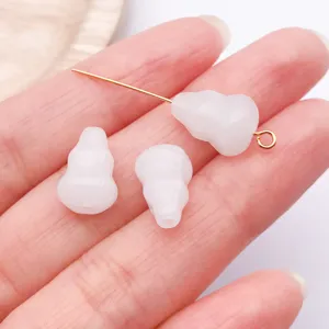 White gourd glass beads DIY jewelry accessories variant set for handmade crafting projects.