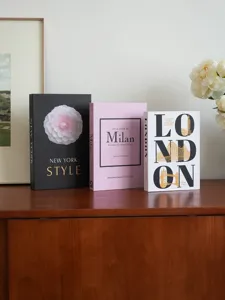 Decorative fake books set for living room coffee table modern home decor ornaments.
