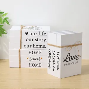 Modern Minimalist White Decorative Fake Book Foldable Simulation Book Desktop Ornament Coffee Table Prop Home Decor