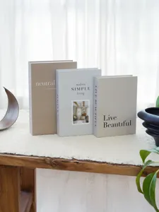 Decorative fake books set for coffee table modern home decor minimalist aesthetic display books