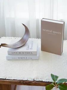 Modern minimalist decorative fake book set for coffee table shelf home decor and display props.